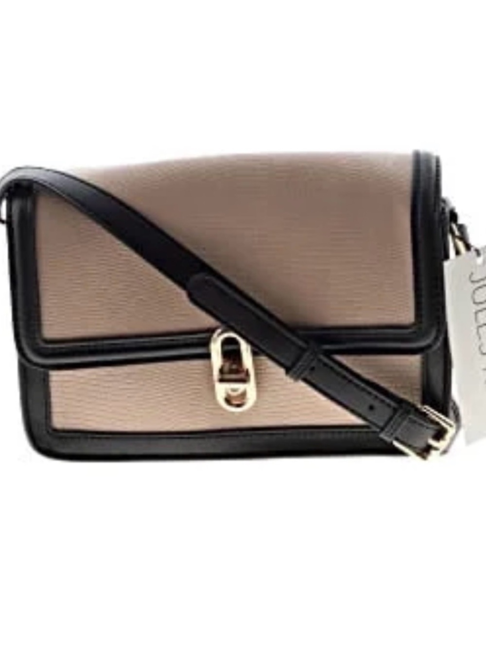 NWT Vegan Jules Kae Beige and Black Crossbody Bag